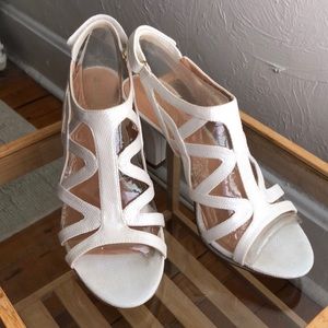 Naturalizer Danya sandals, white iguana